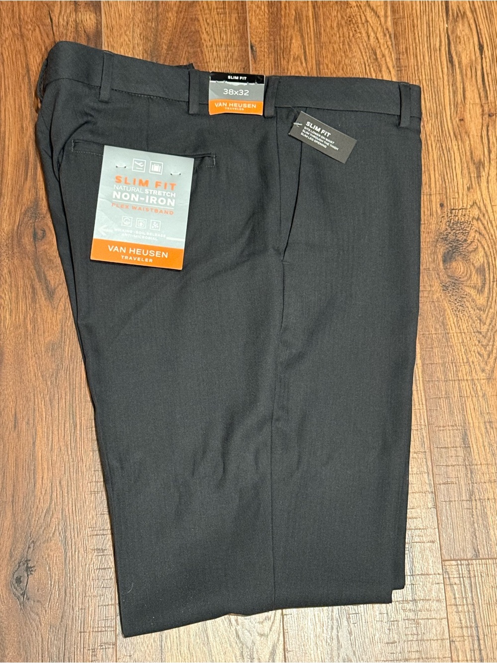 Van Heusen Slim Fit Men's Dress Pants - Charcoal